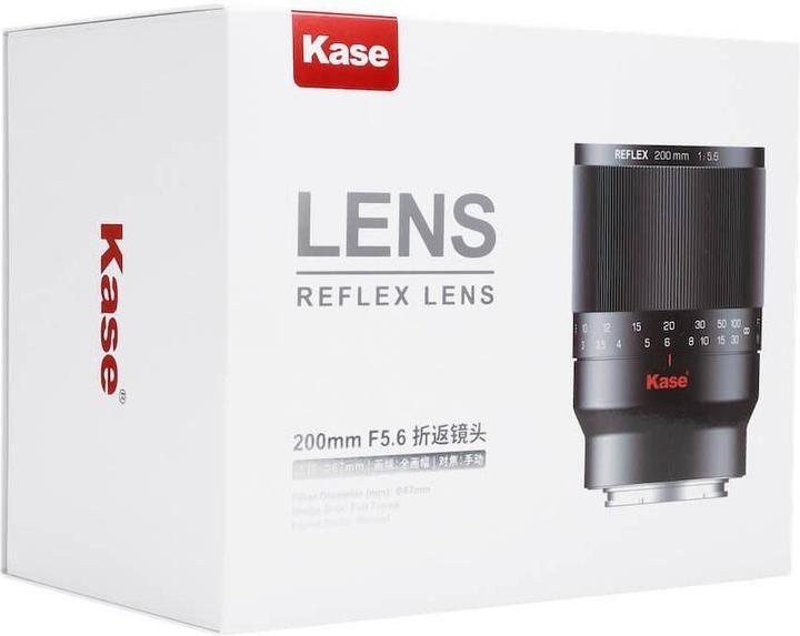 Produktbild Kase 200mm f/5.6 MC Spiegelobjektiv für Canon RF Mount (Canon RF, APS-C / DX, Vollformat)
