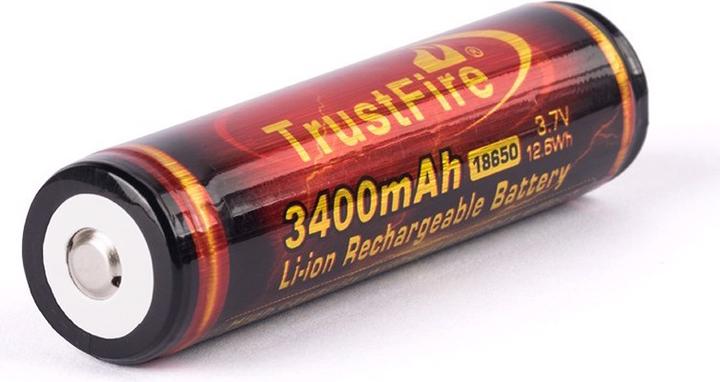 Actual product image Trustfire Akku 18650 3400mAh, PCB geschützt (Flame) (1 pcs., 18650, 3400 mAh)
