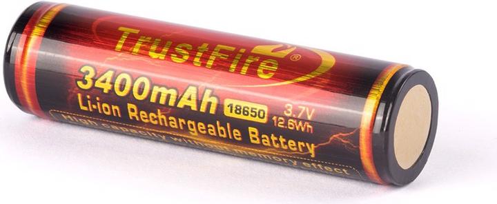 Actual product image Trustfire Akku 18650 3400mAh, PCB geschützt (Flame) (1 pcs., 18650, 3400 mAh)