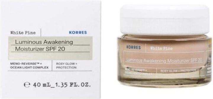 Actual product image Korres White Pine Revitalising Moisturiser for Radiant Skin SPF20 (40 ml, Day cream, SPF 20)