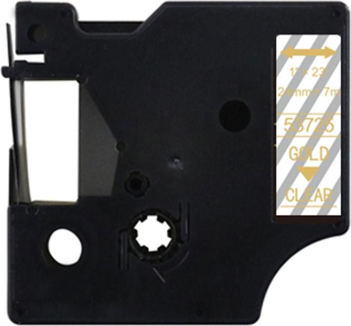 Immagine prodotto Hermex Alternatives Etikettenband zu Dymo D1 53725 Beschriftungsband (2.40 cm, Oro, Trasparente)