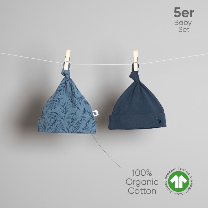 Actual product image TotsTale Premium 5-teiliges Babyset aus Bio-Baumwolle – für Neugeborene – Hose, Mütze, Body u.m. (50, 56, 62, 68)