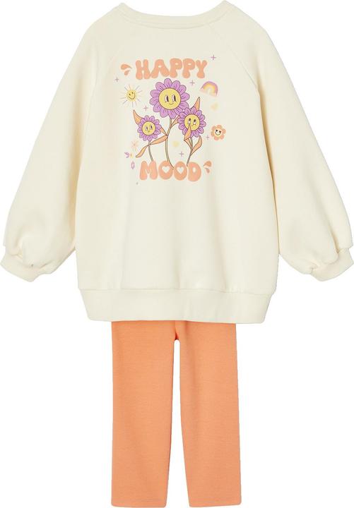 Actual product image Vertbaudet Mädchen-Set: geblümtes Sweatkleid mit Recycling-Polyester & 3/4-Leggings (110)