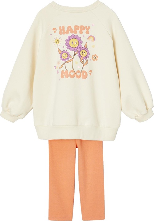 Immagine prodotto Vertbaudet Mädchen-Set: geblümtes Sweatkleid mit Recycling-Polyester & 3/4-Leggings (110)