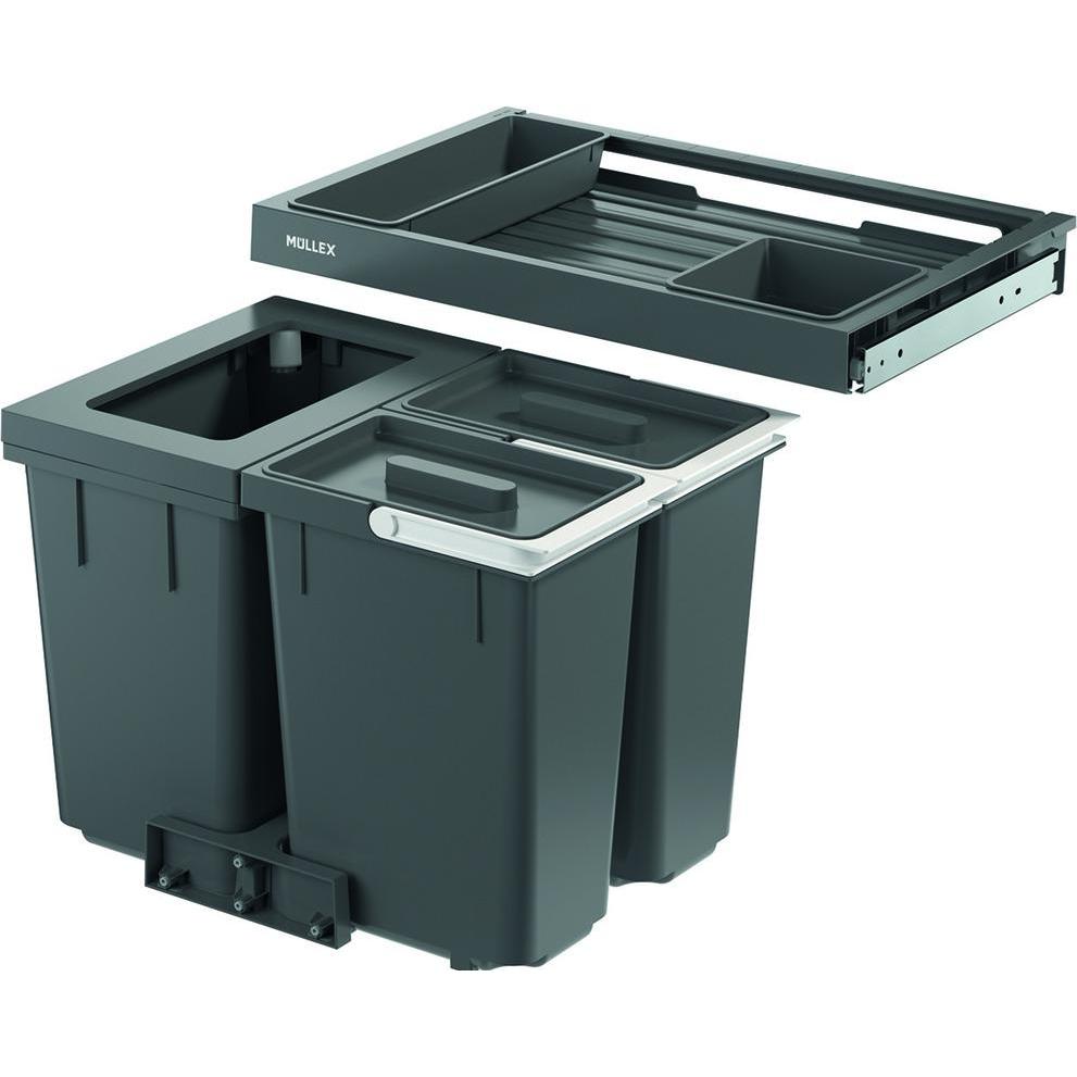 Müllex Abfall-Einsatzsystem X-LINE X60 M17 Premium, Abfalleimer, Grau