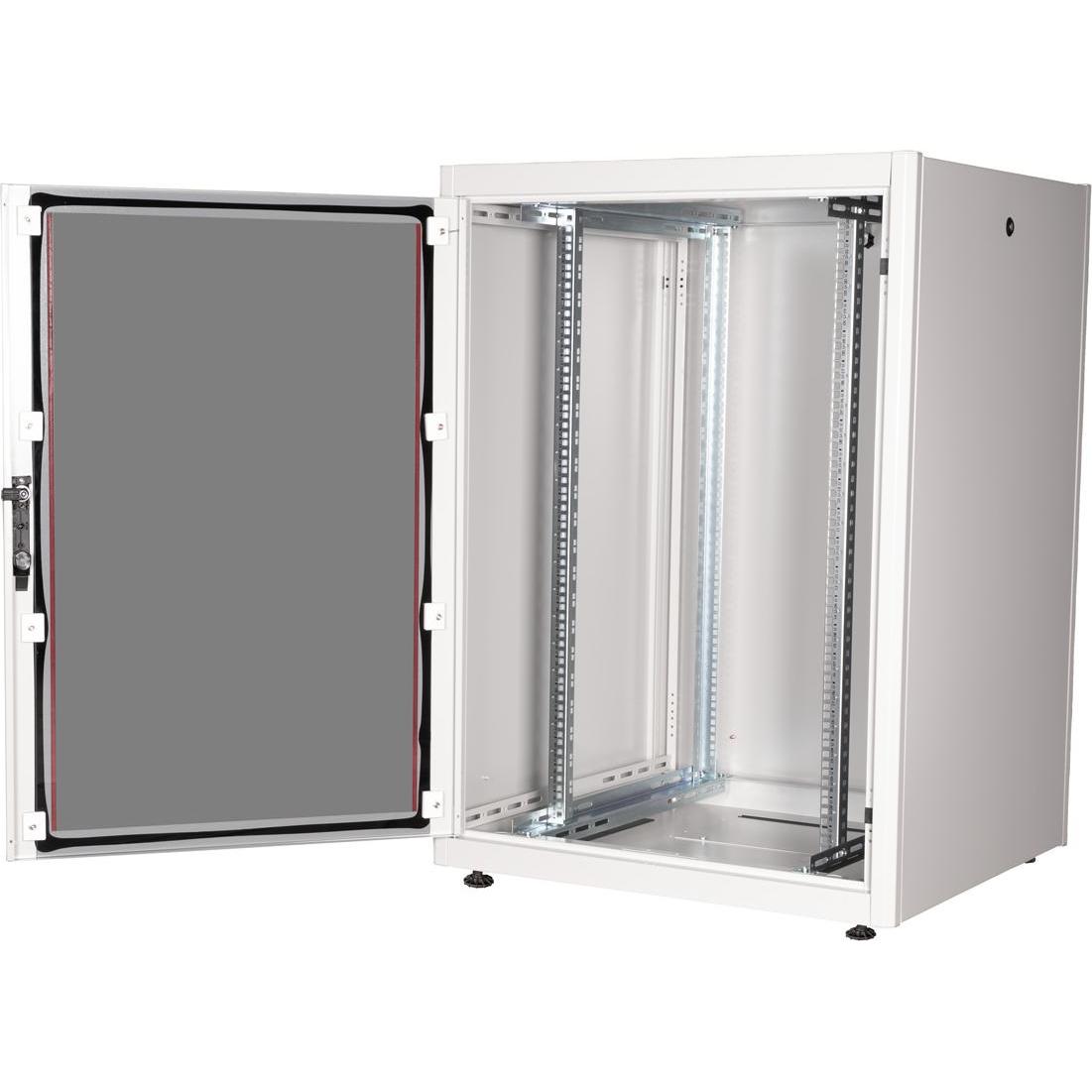 Thumbnail - Roline 19-Zoll Netzwerkschrank Basic 22 HE (22 HE, 19 Zoll Rack), Serverschrank, Grau