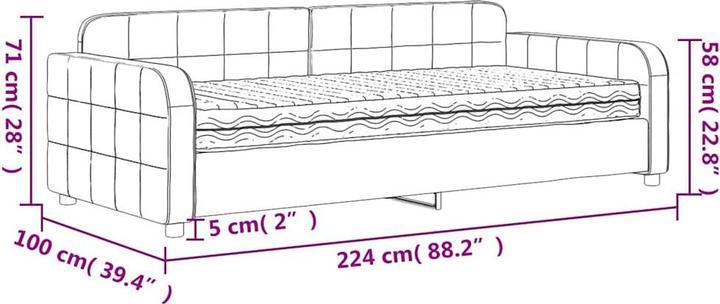 Produktbild vidaXL Tagesbett mit Matratze