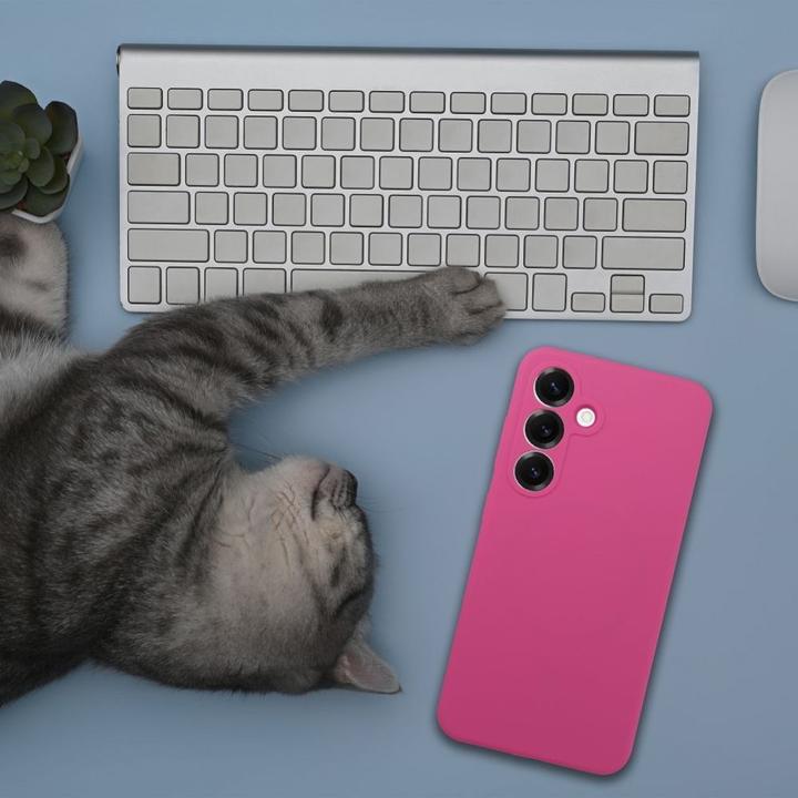 Image du produit OEM Back panel cover Case SILICONE 2mm for SAMSUNG S25 FE pink (Samsung Galaxy S25 FE)