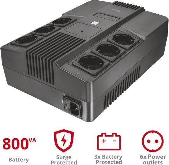 Actual product image Trust Usv Maxxon Powerip Ups 800va (0.80 VA, 800 W)