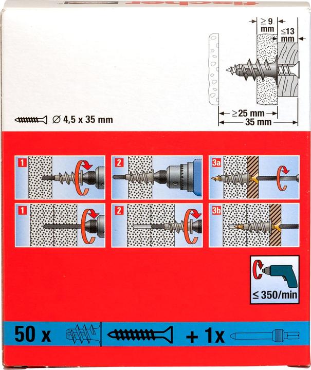 Produktbild Fischer Gipskartondübel GK S (50 Stk.)