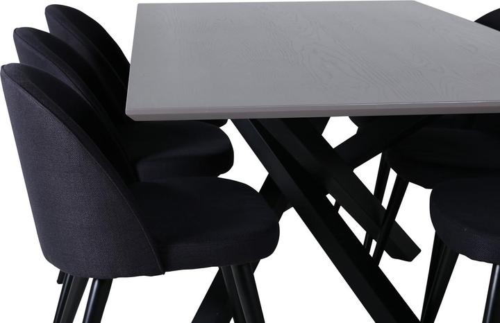 Actual product image Ebuy24 Piazza 22 dining set (7-piece) (MDF, Steel, Wood)