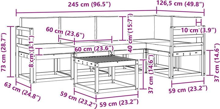 Produktbild vidaXL Outdoor-Sofa