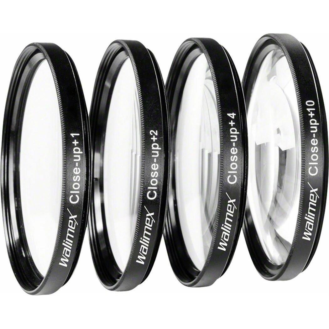 Walimex Close up Makrolinsen-Set 58 mm (58 mm, Nahlinsen), Objektivfilter, Schwarz