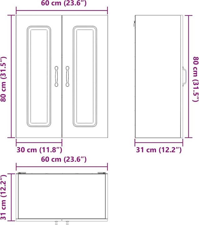 Immagine prodotto vidaXL Küchenschrank (60 x 31 x 80 cm)
