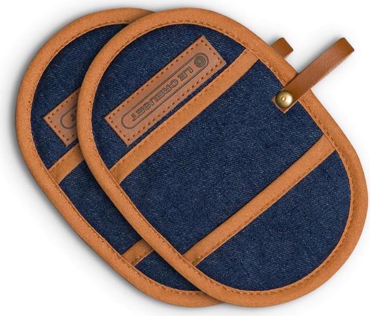 Le Creuset Set di 2 protezioni per manici di pentole (Tela, Spugna, 100% cotone)