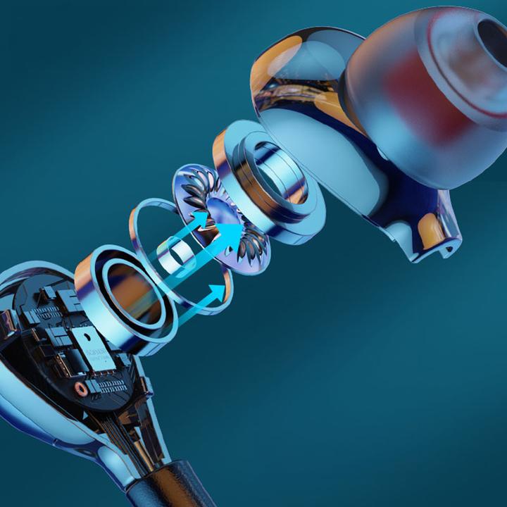 Actual product image Wekome YC06 Blackin series - HiFi headphones with 3.5 mm jack plug (white) (Cable)