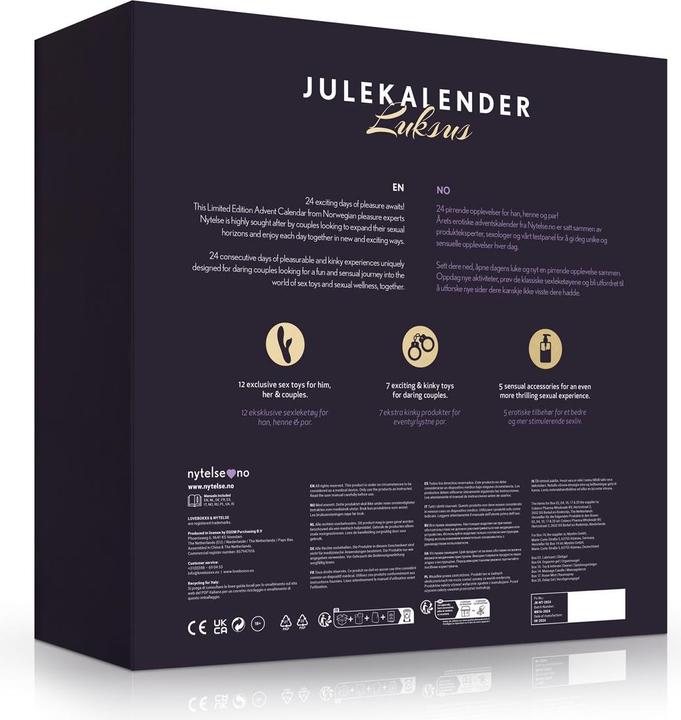 Nährwerte und Zutaten Beate Uhse Deluxe Pleasure Adventskalender 2024