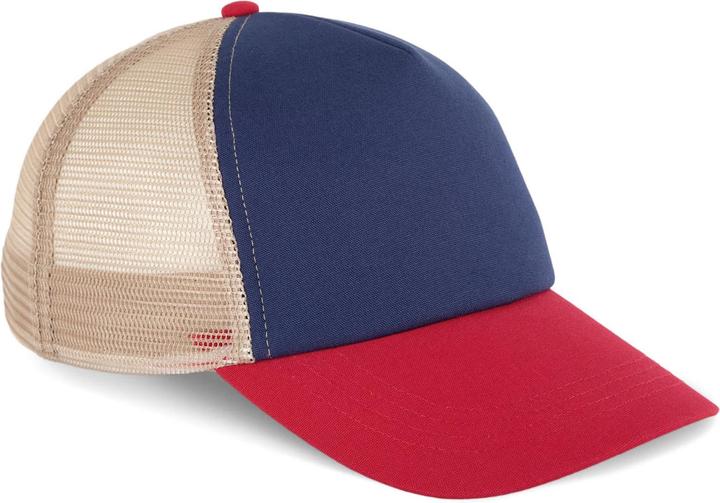 Beige sand, Indigo, light scarlet red