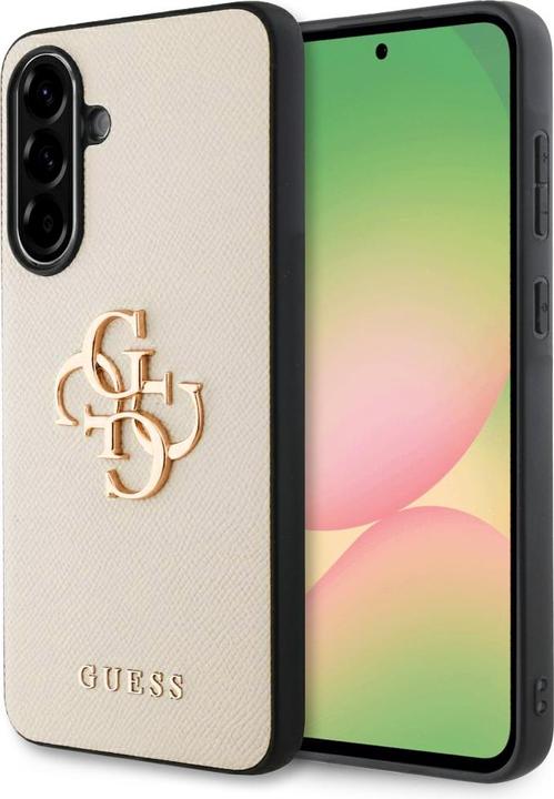 Produktbild Guess - Hardcase 4G Grained Big and Classic Logo (GUHCSA56PGT4MBE) - Samsung Galaxy A56 5G - Beige (Samsung Galaxy A56 5G)