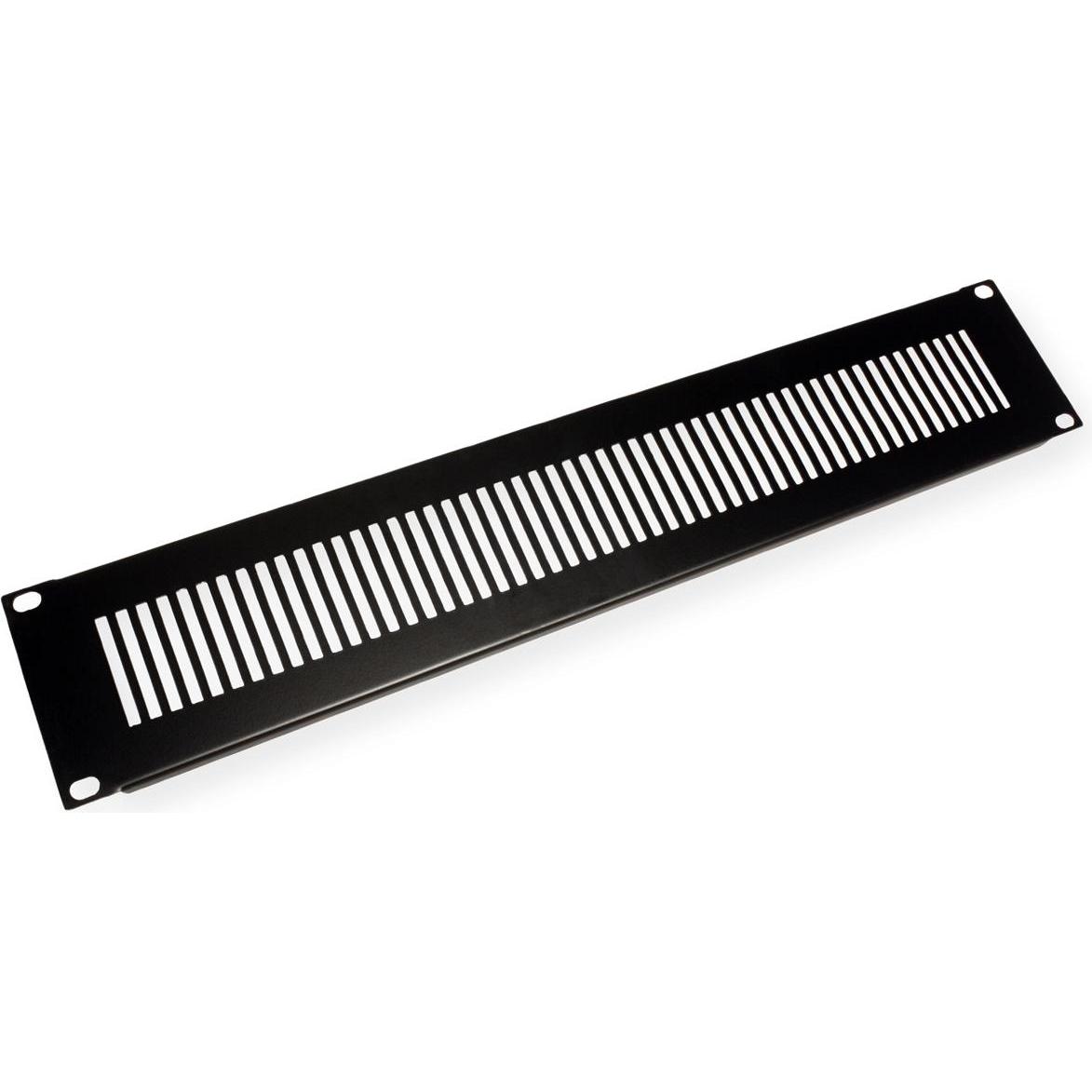 Thumbnail - Value 19/"-Belüftungs-Frontplatte 2 HE, RAL 9005 schwarz, Serverschrank Zubehör, Schwarz