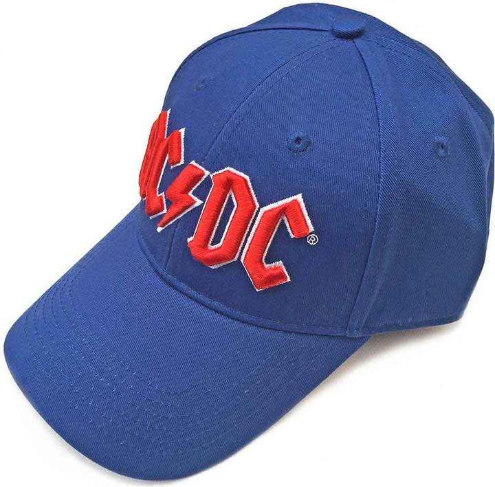 Actual product image AC/DC ACDC Red Logo Mid-Blue Baseball Cap