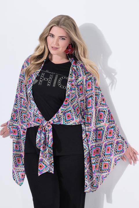Immagine prodotto Miamoda Bolero dal taglio oversize con design grafico e maniche lunghe (42, 44, 46, 48)