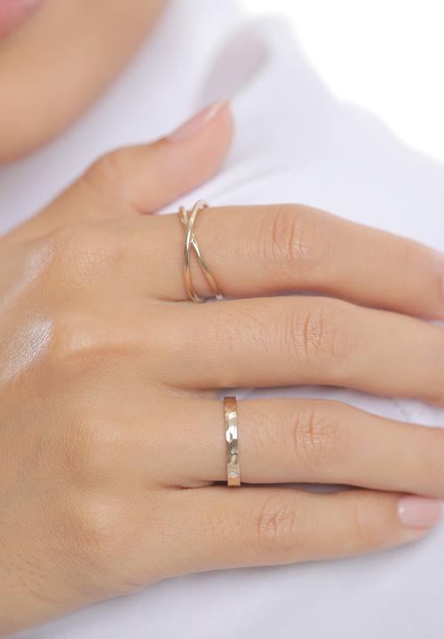 Actual product image Elli PREMIUM Ring Band Ring Friendship Ring Wedding Ring 585 yellow gold (58, 585/14 K Gold)