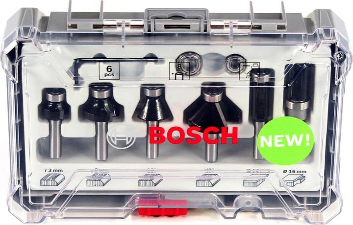 Produktbild Bosch Professional Zubehör 6-teiliges Rand- und Kantenfräser-Set, 8-mm-Schaft für Handfräsen