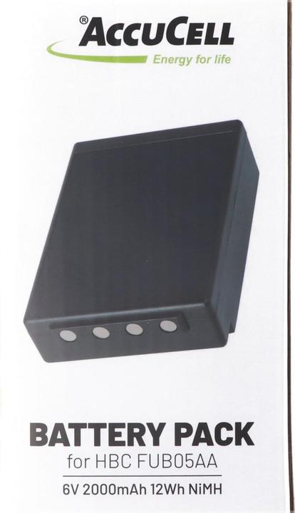 Produktbild AccuCell Akku FUB05AA Akku BA205030, FBFUB05N, BA205030, BA225000 (6 V, 2000 mAh)