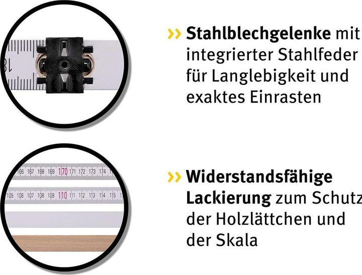 Produktbild Stabila Holz-Gliedermassstab Serie 400 (2 m)