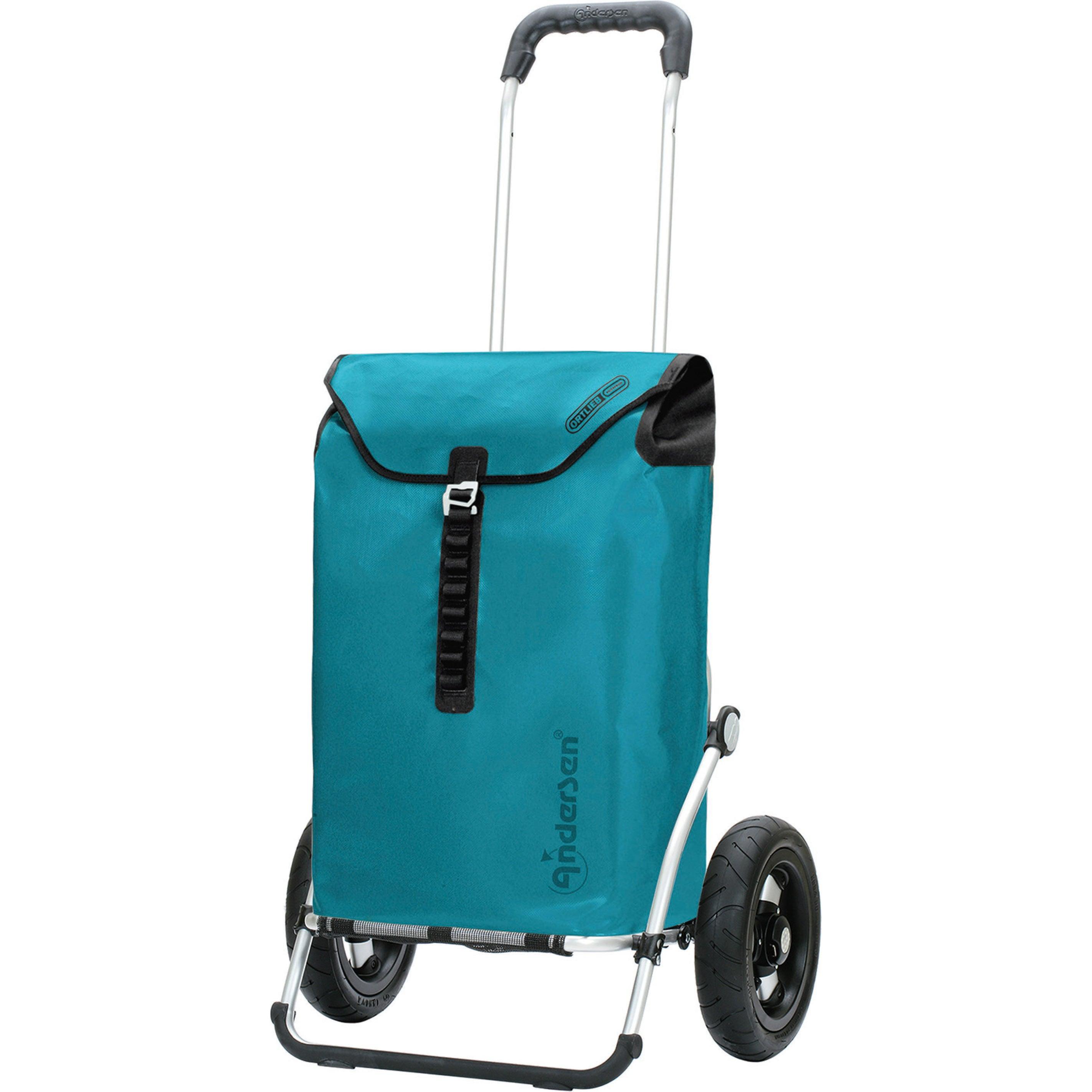 Andersen, Einkaufshilfe, Royal Shopper Ortlieb Einkaufstrolley 65 cm mit Lufträdern, Türkis