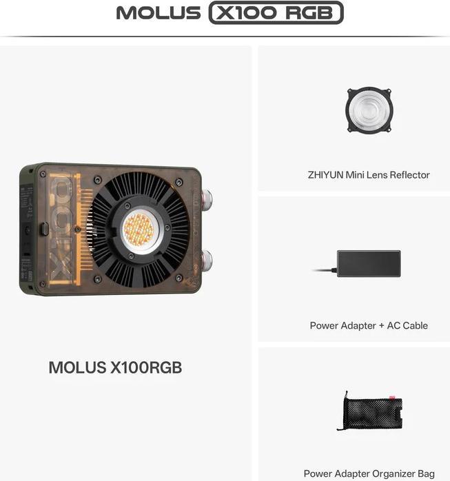 Actual product image Zhiyun Molus X100RGB (Video light)