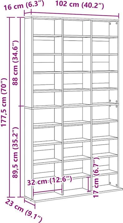 Image du produit vidaXL CD-Schrank