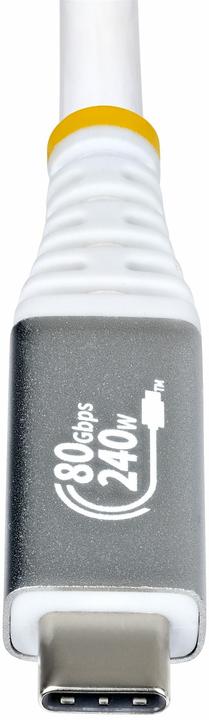 Produktbild StarTech White USB4 Cable - 1m (1 m, 240 W)