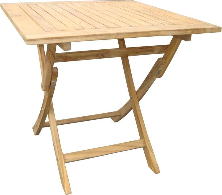 Image du produit Zebra Poker Table repas pliante 80x80cm en teck (80 cm)