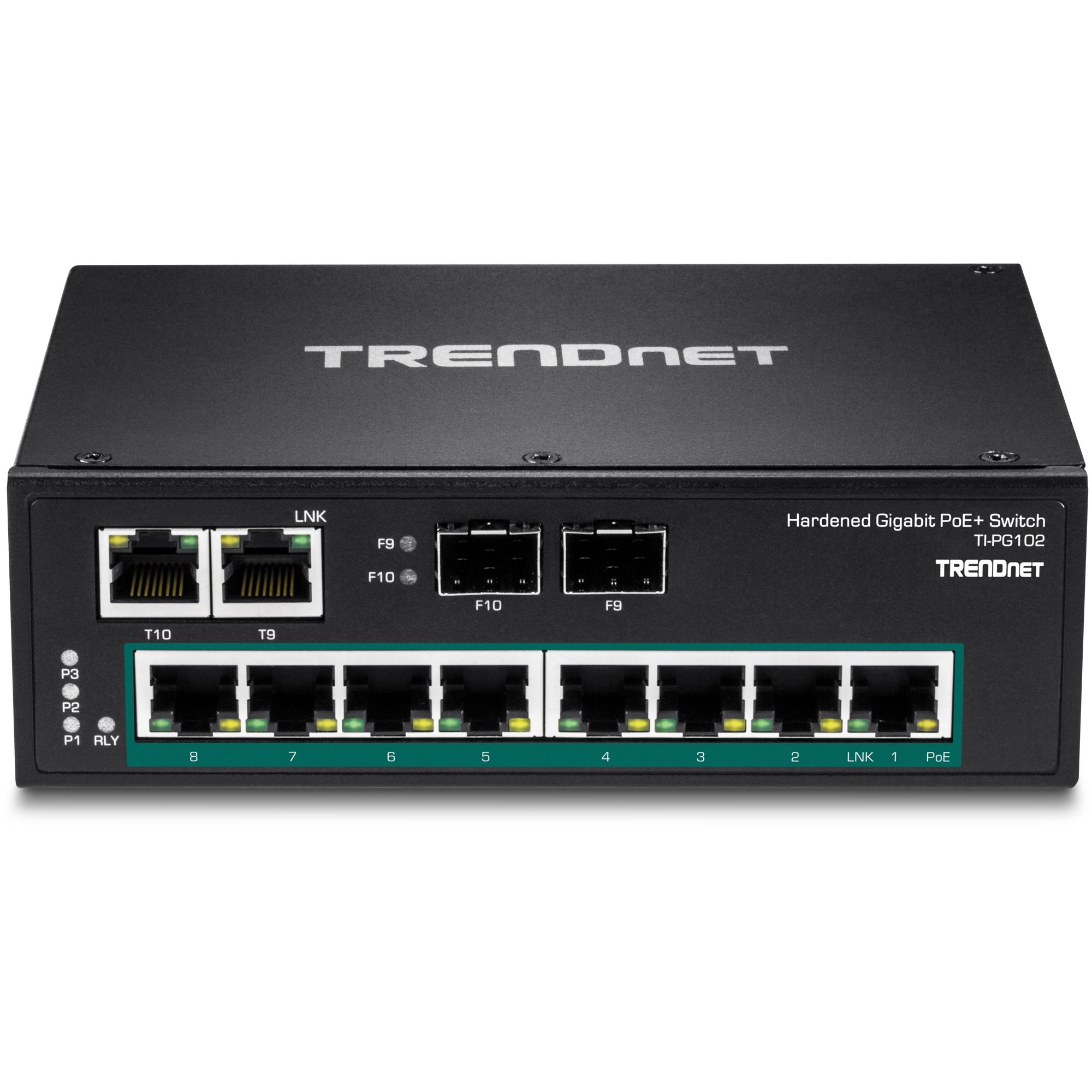 Thumbnail - Trendnet TI-PG102 (10 Ports), Netzwerk Switch, Schwarz