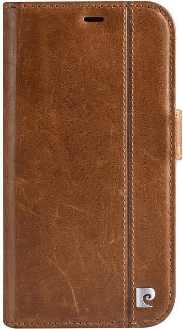 Produktbild Pierre Cardin Case iPhone 13 Mini - Echt Leder Book Case braun & 2 Kartenfächer (Apple iPhone 13 mini)