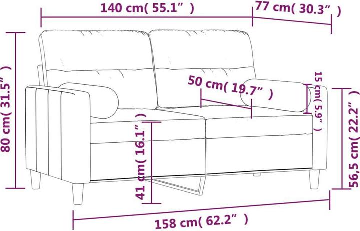 Produktbild vidaXL Amando (2-Sitzer)