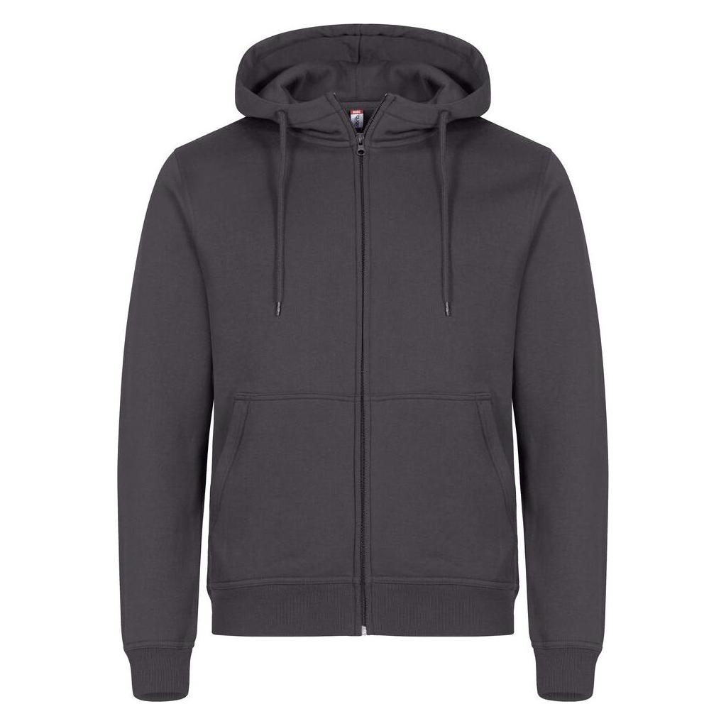 Clique, Herren, Pullover, Miami Hoody Full Zip, Grau, (3XL)