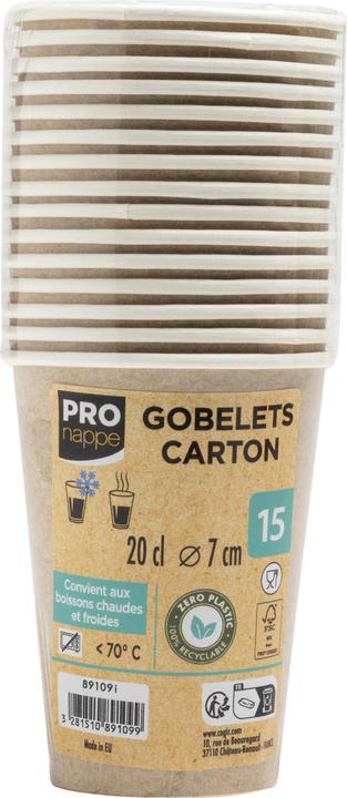 Image du produit PROnappe 15 gobelets à café jetables 200,0 ml (15 x)