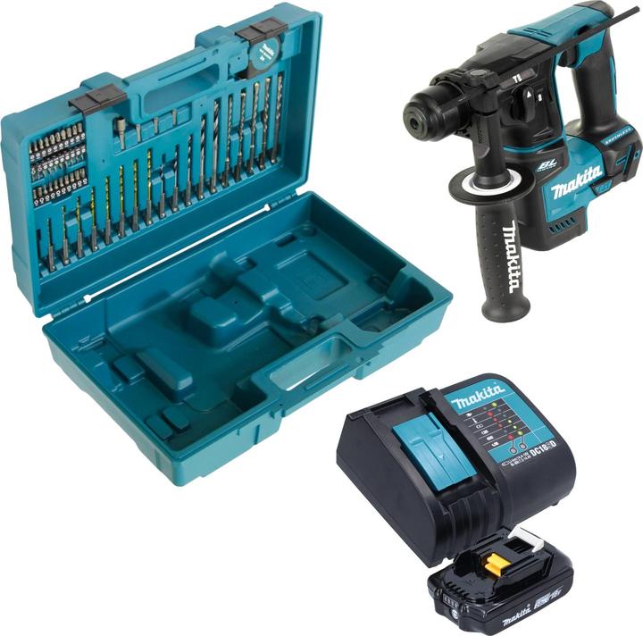 Produktbild Makita DHR 171 SA1X3 Akku Bohrhammer 18 V 1,2 J SDS-Plus Brushless + 1x Akku 2,0 Ah + Ladegerät +