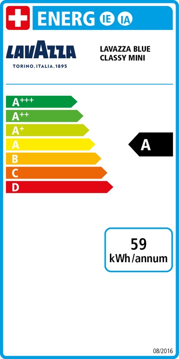 Label énergétique Lavazza LB 300 Classy Mini Eco (Lavazza Bleu Lavazza)