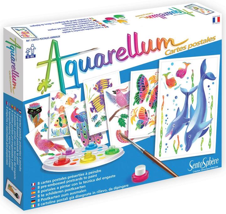 Produktbild Sentosphere Aquarellum Tiere 8 Postkarten