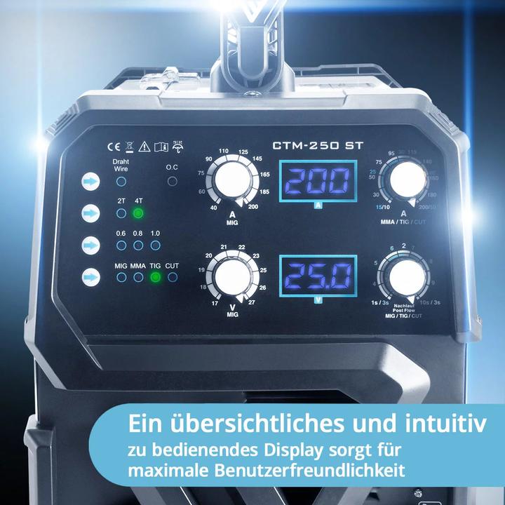Produktbild Stahlwerk 4 in 1 Kombi-Schweissgerät CTM-250 ST mit 200 A und 50 A Plasma-Funktion
