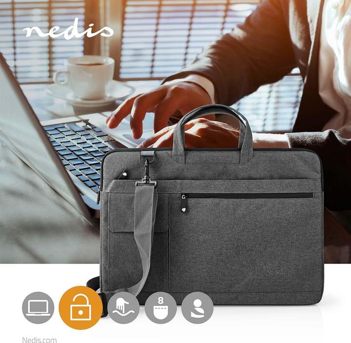 Actual product image Nedis Notebook Bag - Laptop Bag - Briefcase - Shoulder Bag - Wearing Belt - 17-18" - (18", Universal)