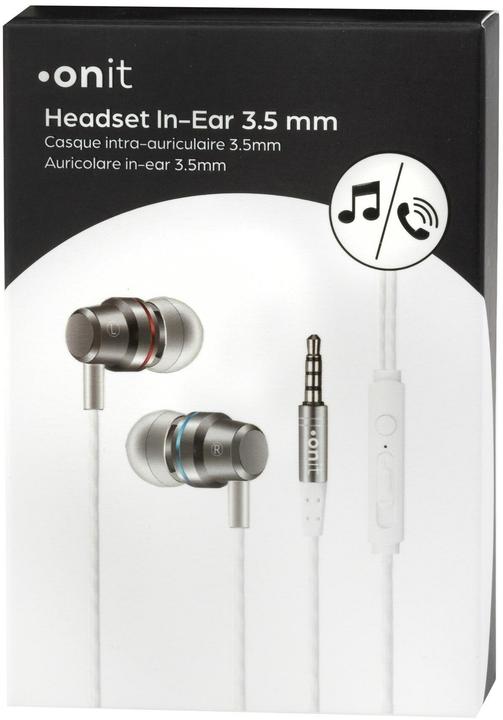 Actual product image Onit Headset in-ear 3.5mm (No noise cancellation, Cable)