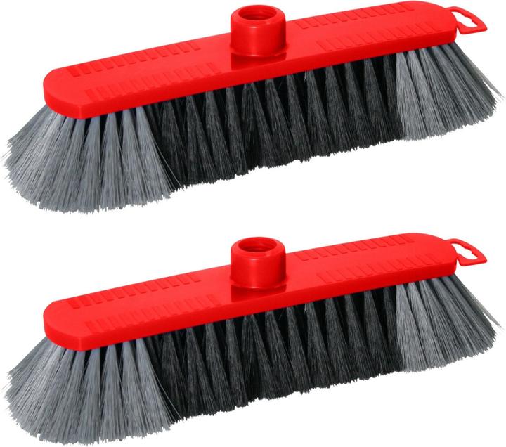 Produktbild Novaliv 2er Set Zimmerbesen 30 cm FEINE KUNSTBORSTEN Kehrbesen Rot Saalbesen - OHNE Stiel NUR Besenk (2 Stk.)