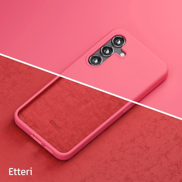 Actual product image Etteri Silicone case for Samsung Galaxy S24 Plus raspberry (Samsung Galaxy S24+)