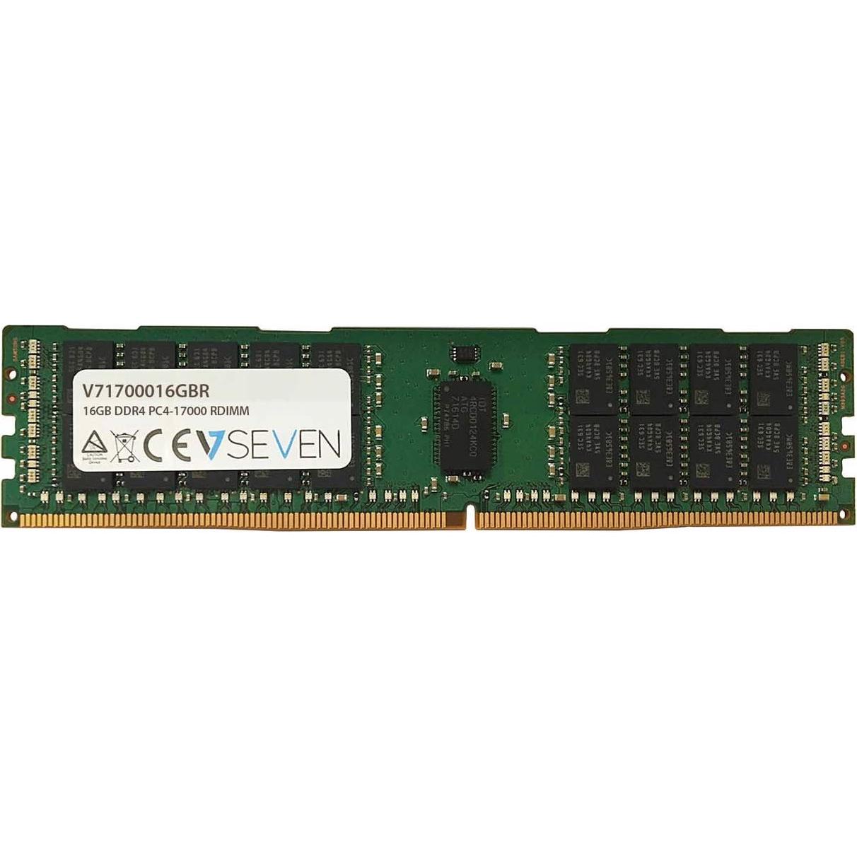 V7 V71700016GBR (1 x 16GB, 2133 MHz, DDR4-RAM, DIMM), RAM, Grün
