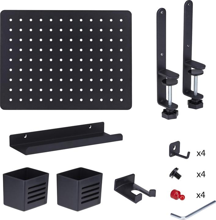 Image du produit StarTech .com 1612B-DESK-PEGBOARD, Black, 420 mm, 48.5 mm, 320 mm, 2.6 kg, 456 mm